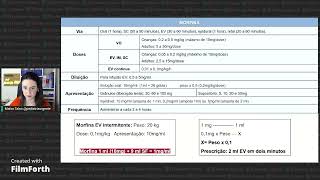 Como calcular a dose da morfina [upl. by Adnar]