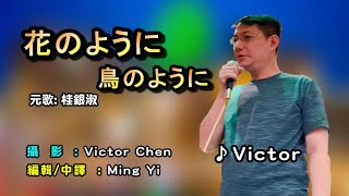 花のように鳥のように中譯Victor Chen翻唱原唱桂銀淑林田卡拉OK MingYi  歌詞翻譯義勇家族 [upl. by Marieann]