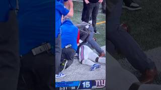 Malik Nabers INJURED by Trevon Diggs nygiants lsufootball nfl [upl. by Oliana]