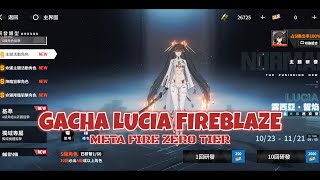 GACHA LUCIA FIREBLAZE META FIRE ZERO TIER  PUNISHING GRAY RAVEN TW [upl. by Ardnosal49]