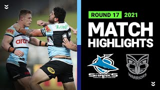 Sharks v Warriors Match Highlights  Round 17 2021  Telstra Premiership  NRL [upl. by Keli]