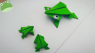 Qurbaqa yasash Qogozdan qurbaqa qanday yasaladi  Origami Jamping frog  Лягушка из бумаги [upl. by Blancha]