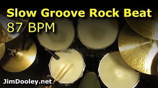 Backing Track  Slow Groove Rock Drum Beat 87 BPM [upl. by Abramo813]