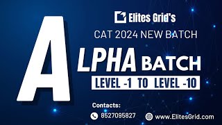 New batch for CAT 2024  Important update for all CAT Aspirants  Alpha Batch [upl. by Lovering]