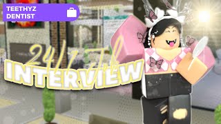 Teethyz Dentist Job Interview Answers 2023 ROBLOX [upl. by Neelyt449]