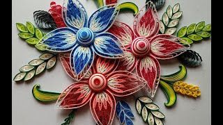 Video23 How to make 3D quilling flowers  Quilling flower designs  Paper flowers [upl. by Sanborn368]