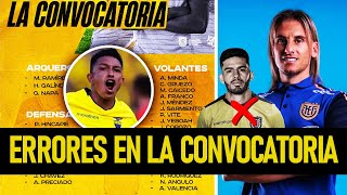 ESTOS son LOS CONVOCADOS de ECUADOR para ELIMINATORIAS ¿Se Equivocó Becaccece [upl. by Bartholomeo656]