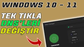 Tek tıkla windosws 10  11 DNS ayarlarını değiştir DNS değiştirmenin en kolay yolu [upl. by Redyr]