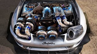 The CRAZIEST Big Turbo SUPRAS 2JZ V12 amp More [upl. by Sadinoel]