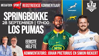 SPRINGBOKKE VS PUMAS  EERSTE HELFTE  RADIORUGBY [upl. by Norina]