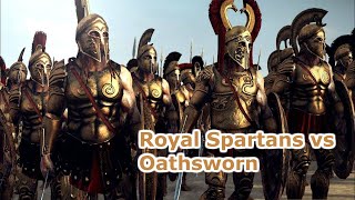 Royal Spartans vs Oathsworn Total War Rome 2 Rome II [upl. by Erlewine]