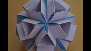 Kusudama Icosaedro Modulo Heinz Strobl [upl. by Musser]