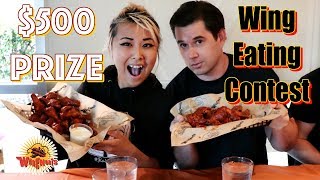 500 Prize Hot Wings Eating Contest  Wingnuts SemiAnnual EatOff  RainaisCrazy [upl. by Baalman]