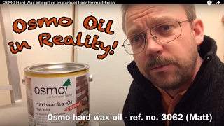 OSMO Hard Wax oil applied on parquet floor for matt finish [upl. by Lowney]