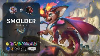 Smolder Mid vs Swain  EUW Challenger Patch 143 [upl. by Shepherd]