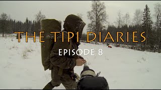 SOLO WINTER SNOW CAMPING  BUSHCRAFT CANVAS HOT TENT WOODSTOVE  THE TIPI DIARIES Ep08 [upl. by Nostrebor]