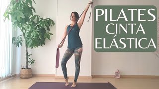 PILATES CON CINTA ELÁSTICA OPCIONAL PARA AUMENTAR INTENSIDAD [upl. by Annatsirhc768]