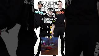 TOP 5 SIDEMEN OG GTA V MOMENTS  sidemen gtav sidemensunday ksi w2s top5 [upl. by Fisoi]