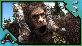 THE GREAT APE ADVENTURE TAMING AND BREEDING GIGANTOPITHECUS  Ark RAGNAROK DLC Gameplay S3E28 [upl. by Welch]