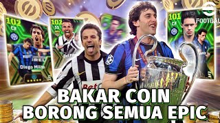 DMILITO EPIC LANGKA BAKAR COIN 10K DEMI D PIERO 102 DI EPIC ITALIAN LEAGUE EFOOTBALL MOBILE 2024 [upl. by Etnuahs]