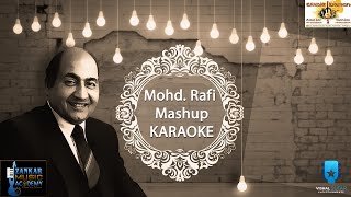 Mohd Rafi Medley Mashup Karaoke  Pukarta Chala Hoon  Tumne Mujhe Dekha  Gulabi Aankhein [upl. by Notanhoj]