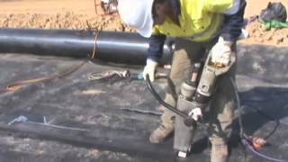 GDT Lining  HDPE Geomembrane Liner Install Process [upl. by Warder907]