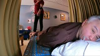 ASMR Thai Massage Back Neck Head Massage Back Walking [upl. by Viguerie]