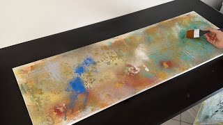 Abstrakte Acrylmalerei  abstract acrylic painting  Pigments meets Acrylics [upl. by Fedora]