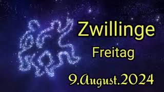 Tageshoroskop Zwillinge Freitag 9August2024 [upl. by Hayton]