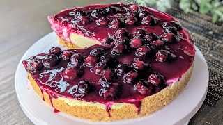 No Bake Blueberry Cheesecake Recipe  Easy Homemade Cheese Cake For Birthday Occasions [upl. by Ibbetson]