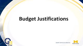 Budget Justifications – NIH Grant Applications [upl. by Innek860]