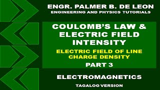 ELECTRIC FIELD INTENSITY OF LINE CHARGE DENSITY  ELECTROMAGNETICS TAGALOG VERSION [upl. by Lancey879]