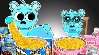 Incredibox Sprunki Mukbang  SKY amp BABY SKY Convenience Store FOOD MUKBANG  Animation [upl. by Alyssa]