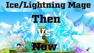 Maplestory Old VS New Showcase Part 1 IceLightning Mage 1st4th Job Revamp [upl. by Celene]