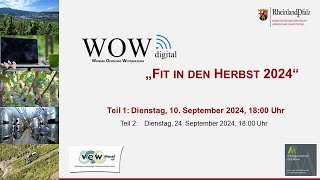 WOWdigital Fit in den Herbst 2024 Teil 1 vom 10 09 2024 [upl. by Dionisio]