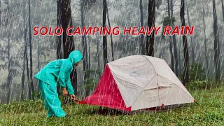 CAMPING IN THE RAIN  SETUP TENT IN THE RAIN  MSR HUBBA HUBBA NX 2P  CAMPING RAIN [upl. by Aceissej]