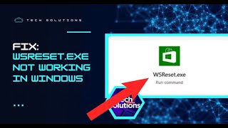 How to Fix  WSResetexe Not Working in Windows 1110 [upl. by Eastman704]