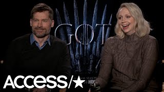 Nikolaj CosterWaldau amp Gwendoline Christie Prove Their GoT Connection Is The Real Deal  Access [upl. by Ttegdirb]