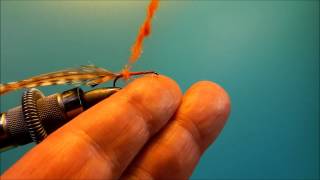 Orange Palmer Dry Fly Pattern Pattern [upl. by Costa824]