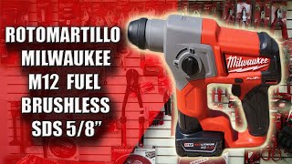 Rotomartillo SDS Plus Milwaukee M12 58quot 241621XC [upl. by Ginelle]