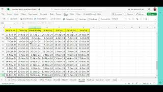 Part353  How can create calendar in Excel With tips [upl. by Fabiano375]