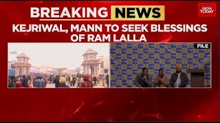 Arvind Kejriwal amp Bhagwant Mann To Visit Ayodhya Ram Mandir Amidst Controversy [upl. by Ikcaj]