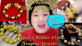 Top15 Most Asked Questions about Fengshui Black Obsidian PiYao Bracelet ENGLISH mix w Filipino [upl. by Adianez]