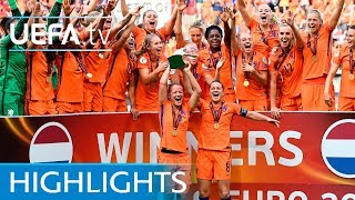 Womens EURO final highlights Netherlands v Denmark [upl. by Nilcaj951]