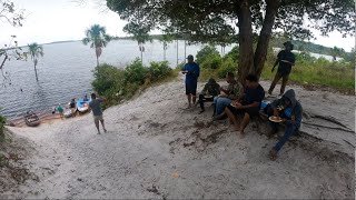 FISHING IN MASHABO LAKE ESSEQUIBO COAST [upl. by Woodley]