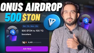 Onus Mining Airdrop 500 TON  Telegram Crypto Mining Free Airdrop [upl. by Zilla]