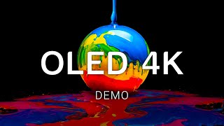 Colorful OLED Demo HDR 4k Ultra HD Dolby Vision 60fps  Paint Art [upl. by Annuahsal]