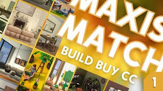 ★BEST MAXIS MATCH CC PACKS PART 1 ★  BuildBuy CC overview  The Sims 4 including download links [upl. by Rebmit131]