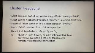 5Minute Neurology The Trigeminal Autonomic Cephalalgias [upl. by Roon]