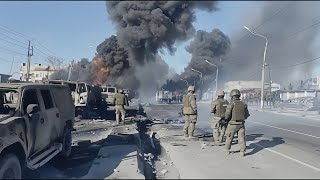 Close Combat Ukrainian LEOPARD 2A6 Ambushes Main Combat Vehicle  Russian Troops Surrender [upl. by Woodall]